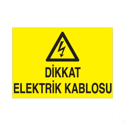 Elektrik Kablosu Uyarı Levhası