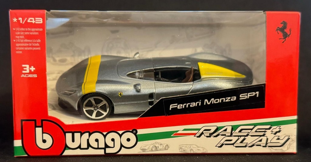 Bburago Race Ferrari Monza Sp1 Scale 1:43