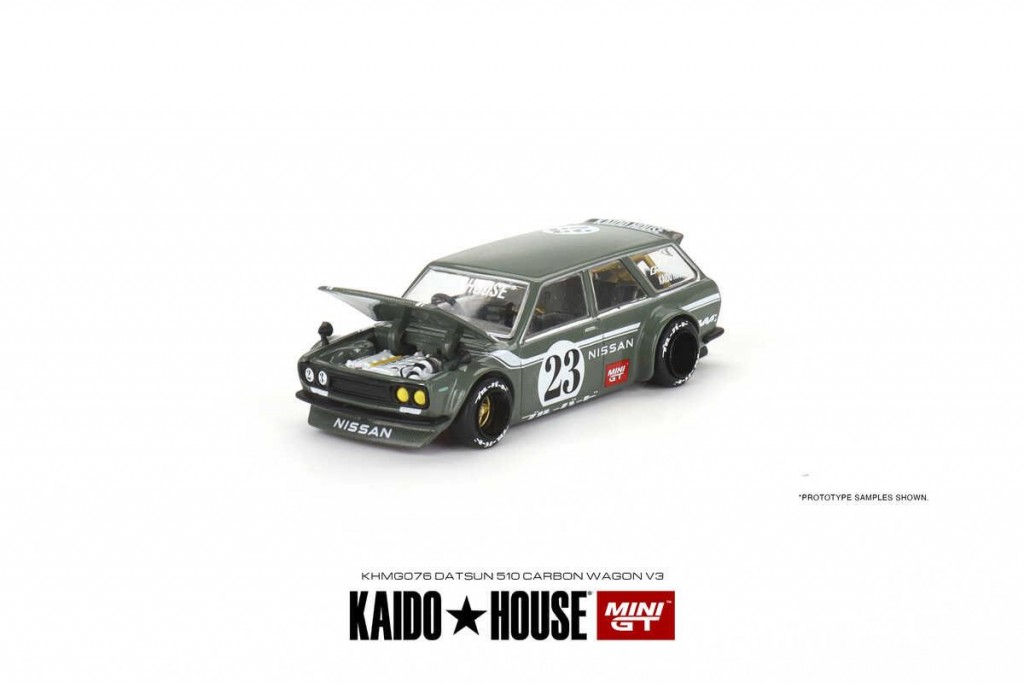 Mini Gt Kaido House Datsun 510 Wagon Carbon Fiber V3 076