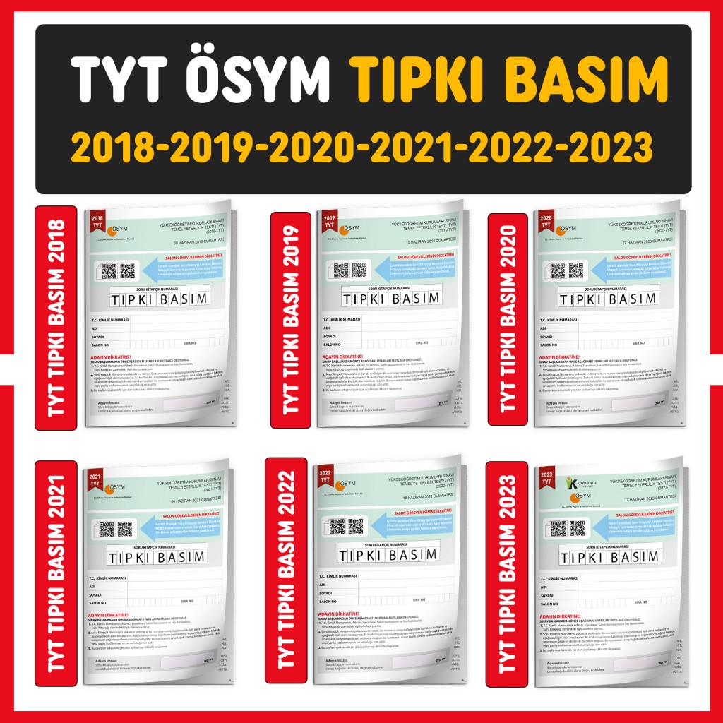 2024 Yks-Tyt Ösym Çıkmış Soru Tıpkı Basım Türkiye Geneli 6Lı Dijital Çözümlü Deneme Seti