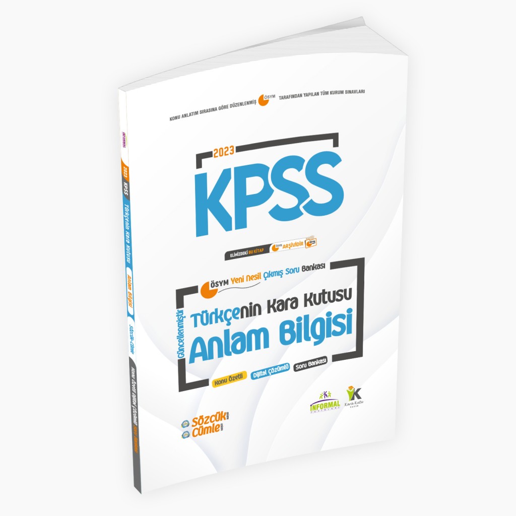 Kpss Türkçenin Kara Kutusu Anlam Bi̇lgi̇si̇ (Sözcük-Cümle) D.çözümlü Konu Özetli Soru Bankası