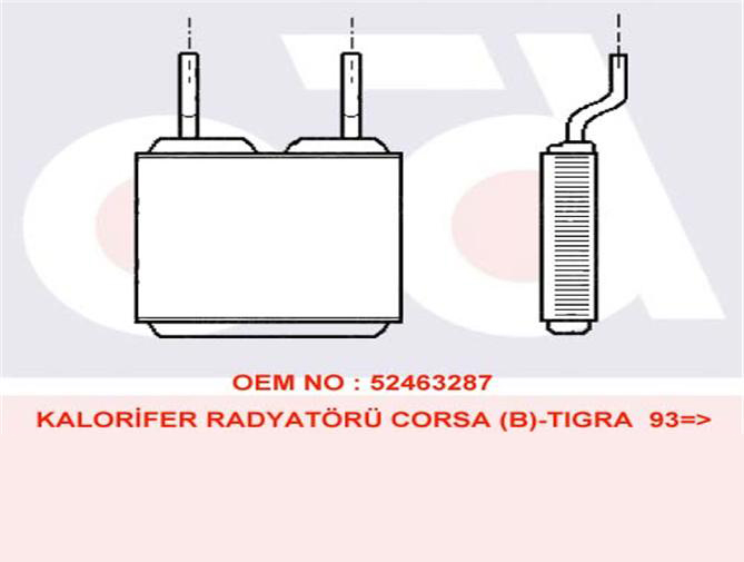 Kalori̇fer Radyatörü 346685 Corsa-B (93-00) Tigra (94-98) Combo (Brazing)