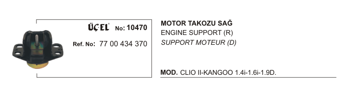 Motor Takozu 10470 Sağ Clio-Ii Kango 7700434370