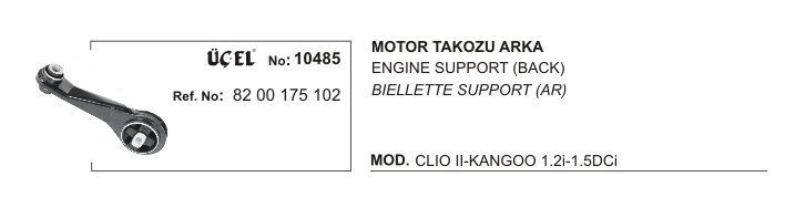 Motor Takozu 10485 Clio-Ii (98-) 1.2-16V D4F (8200175102)