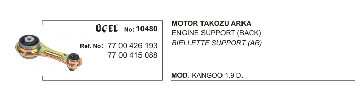 Motor Takozu Arka 10480 Kango 1.9D 7700426193 7700415088