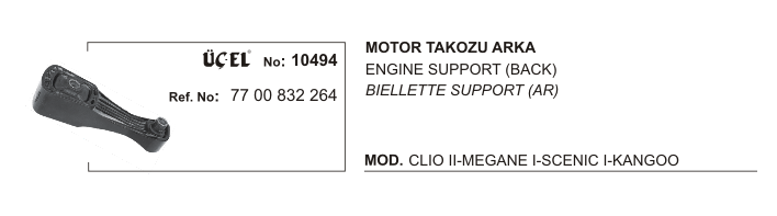Motor Takozu Arka 10494 Clio-Ii Megane-I Scenic-I Kango 7700832264