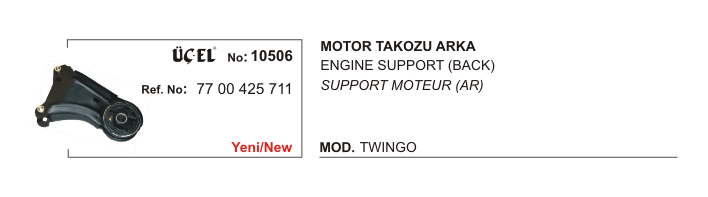 Motor Takozu Arka 10506 Twingo 7700425711