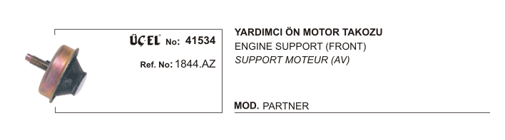 Motor Takozu Ön 41534 P206 Partner Yardimci 1844.Az