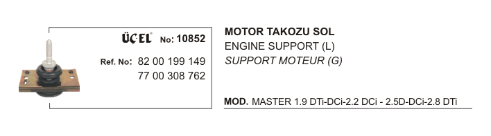 Motor Takozu Sol 10852 Master 8200199149 7700308762