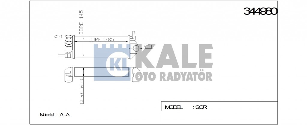 Turbo Radyatörü 344980 Kango-Iii 1.5Dci K9K 08->