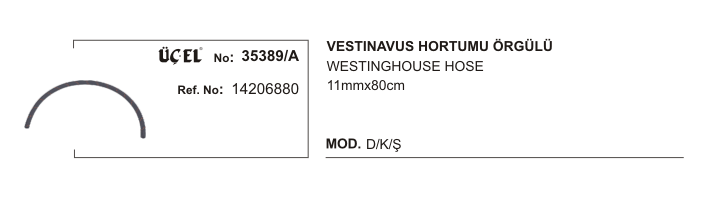 Westinghause Hortumu 35389A Dks Slx 11X17Mm-80Cm Örgülü