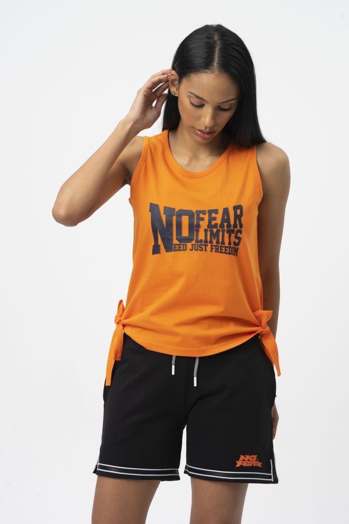 No Fear Orijinal Kadın Atlet T-Shirt Turuncu