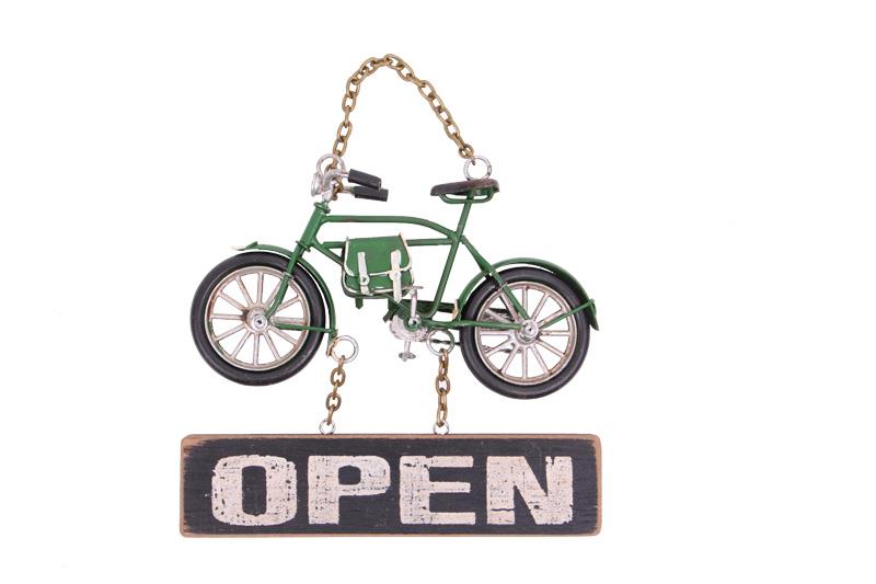 Dekoratif Metal Kapı Yazısı Bisiklet Vintage Hediyelik