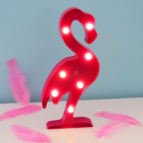 Led Işıklı Flamingo Gece Lambası Dekoratif Aydınlatma