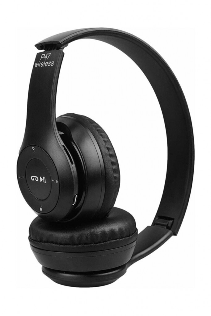 P47 Katlanabilir Bluetooth Kablosuz Kulaklık Bt 5.0 Siyah