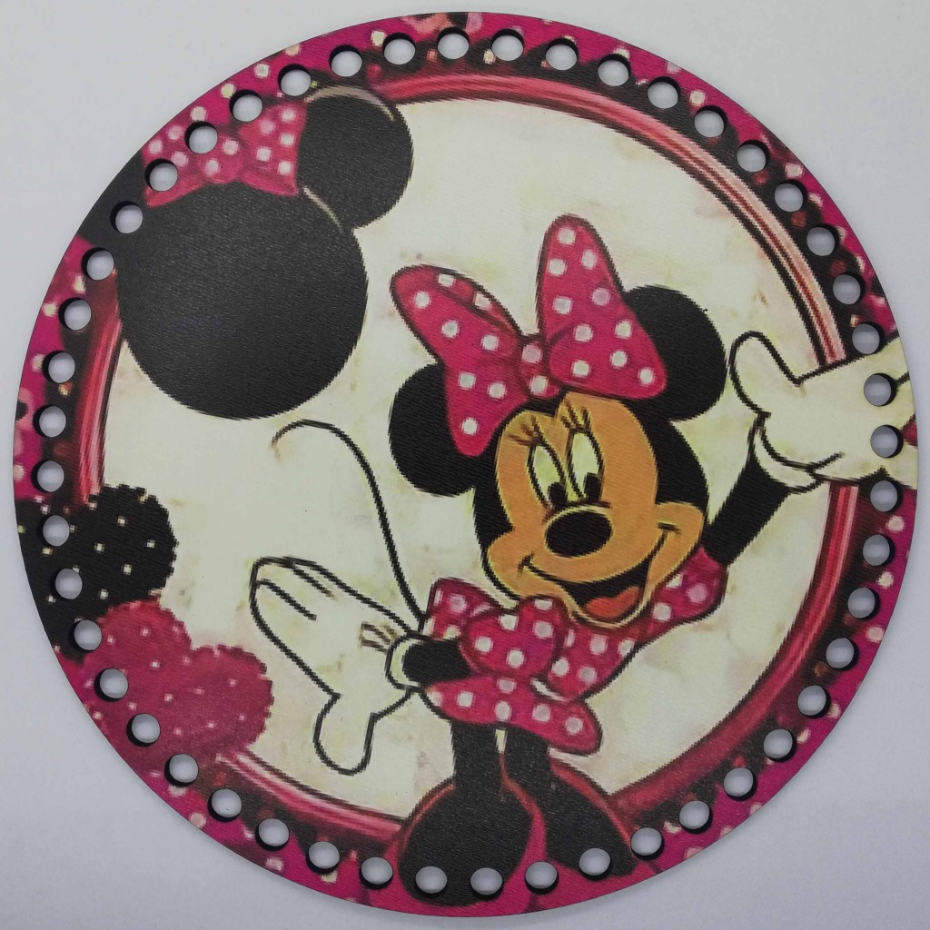 Ahşap Çanta Plakası 7283 Minnie Mouse