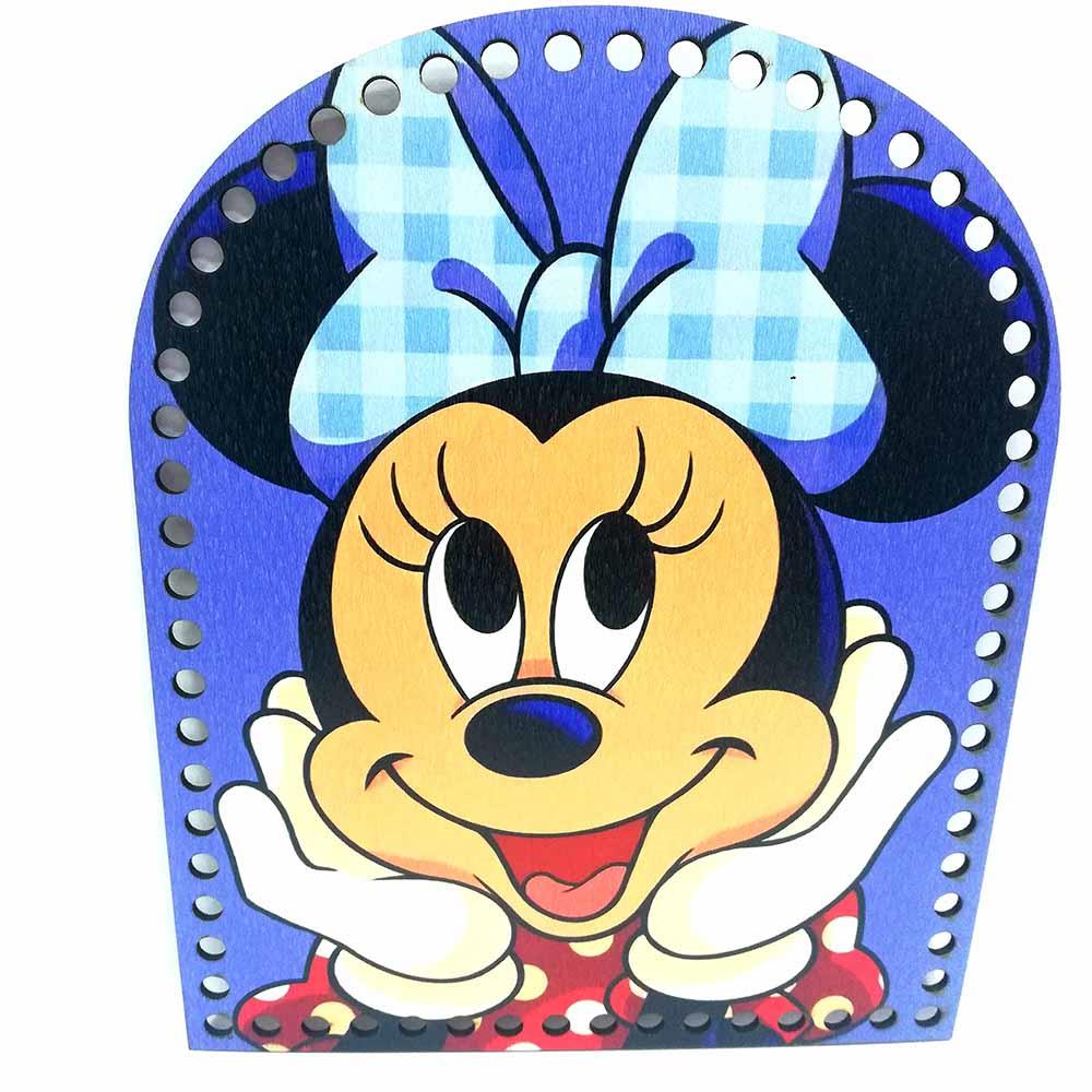 Ahşap Sırt Çanta Plakası C13 Minnie Mouse