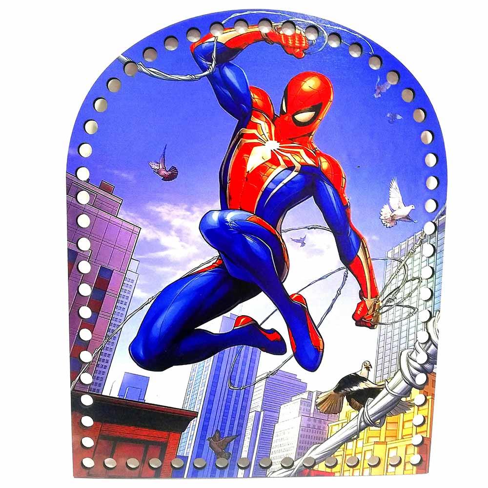 Ahşap Sırt Çanta Plakası C2 Spiderman