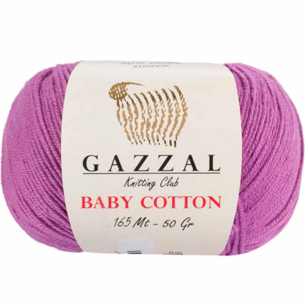 Gazzal Baby Cotton Örgü İpi 3414 Lila