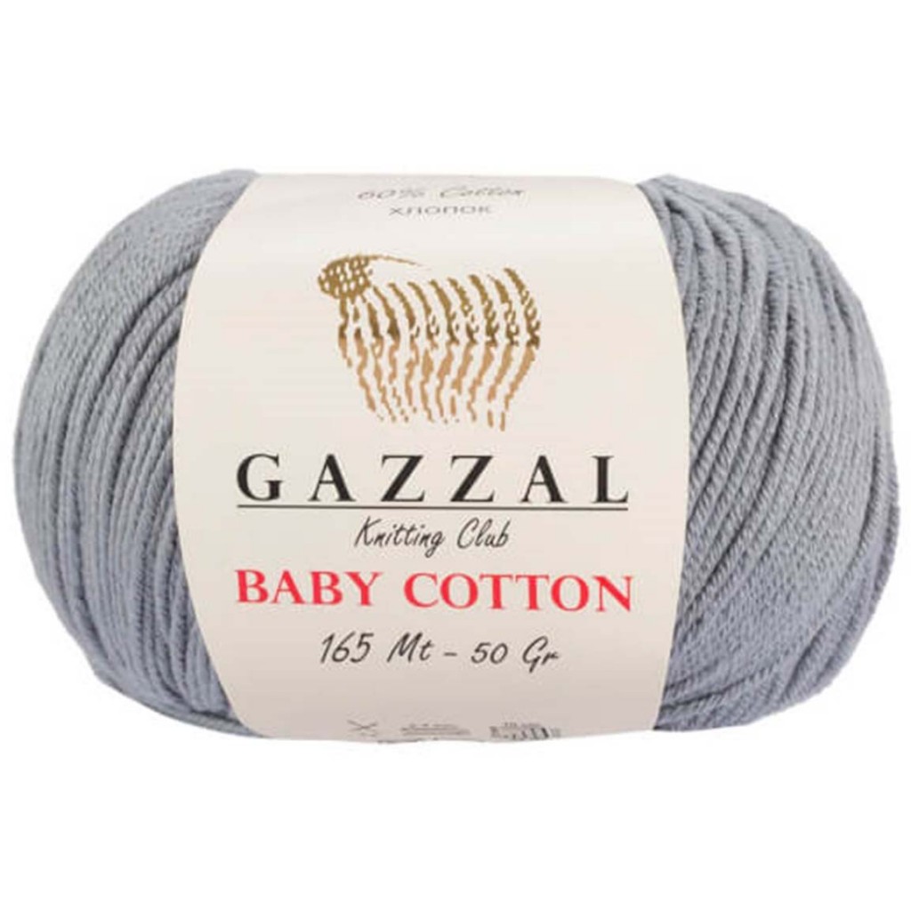 Gazzal Baby Cotton Örgü İpi 3430 Gri