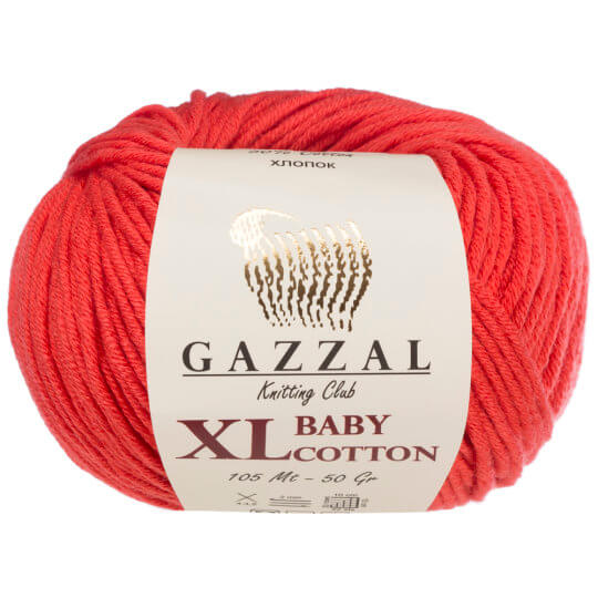 Gazzal Baby Cotton Xl Örgü İpi 3418 Kırmızı
