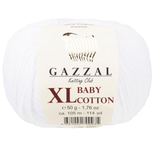 Gazzal Baby Cotton Xl Örgü İpi 3432 Beyaz