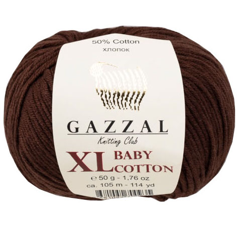 Gazzal Baby Cotton Xl Örgü İpi 3436 Kahverengi