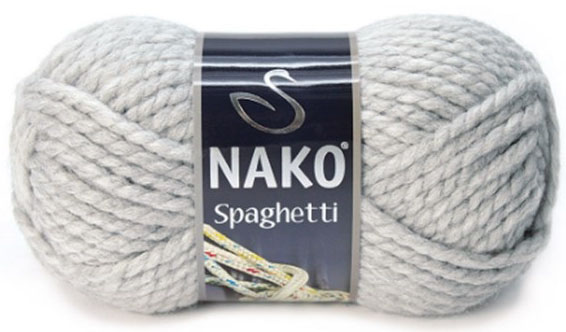 Nako Spaghetti Örgü İpi 195 Açık Gri Melanj