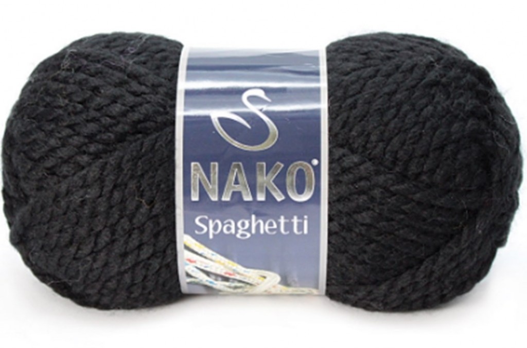 Nako Spaghetti Örgü İpi 217 Siyah