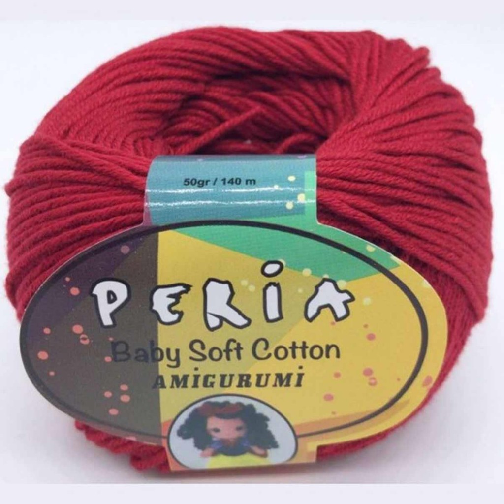 Peria Baby Cotton Amigurumi Örgü İpi 1 Kırmızı