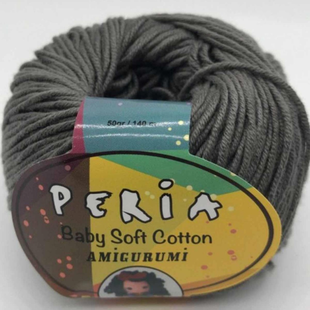Peria Baby Cotton Amigurumi Örgü İpi 31 Koyu Gri