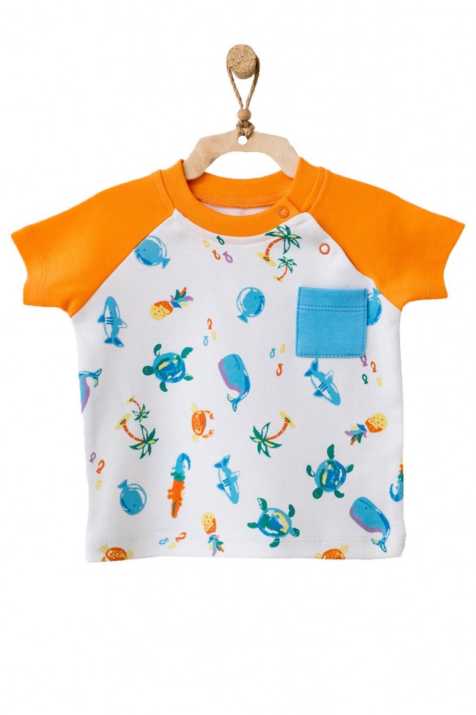 Andywawa Erkek Bebek Doğa Temalı Renkli Tişört  Ac21867R