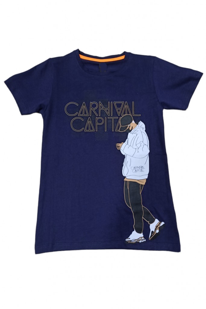 Erkek Çocuk Carnival Desenli Çift Taraf Desenli Tişört