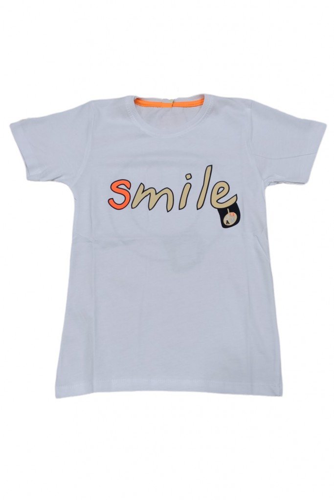 Erkek Çocuk / Kız Çocuk Smile Çift Taraf Desenli Tişört