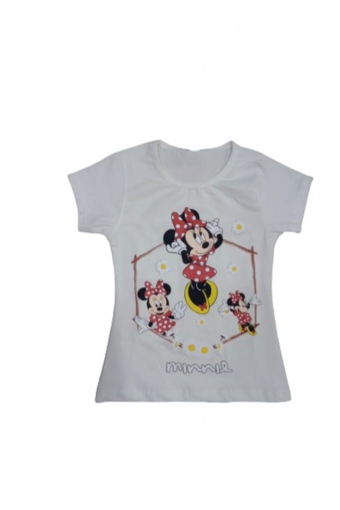 Kız Çocuk Minnie Desenli Tişört