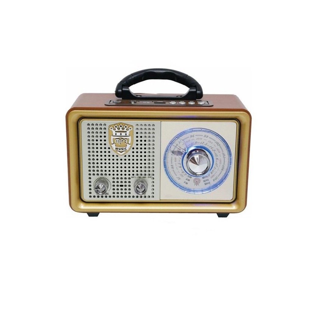 Meier M-110Bt Nostaljik Retro Ahşap Bluetooth Fm Radyo
