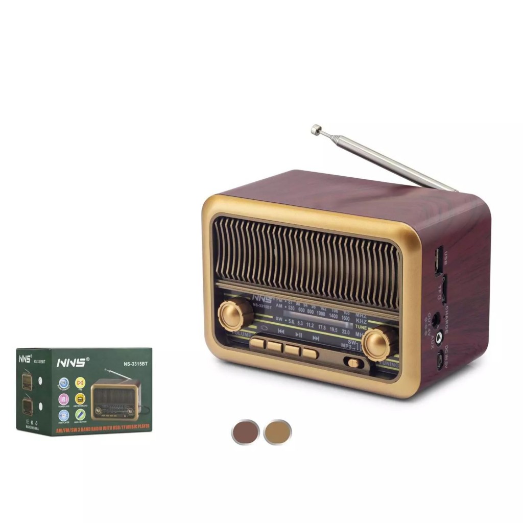 Nostaljik Görünümlü Bluetooth Destekli Fm Radio Ns3315