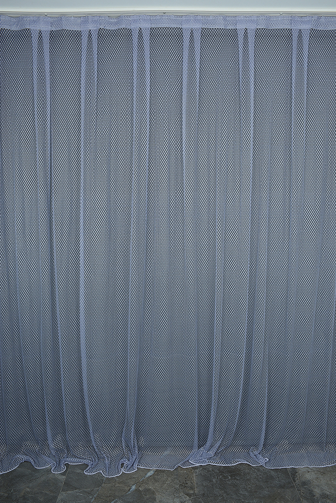 Baklava Model Gri̇ Renk Tek Kanat Hazır Dikilmiş Pileli Fon Perde 300*260 Cm