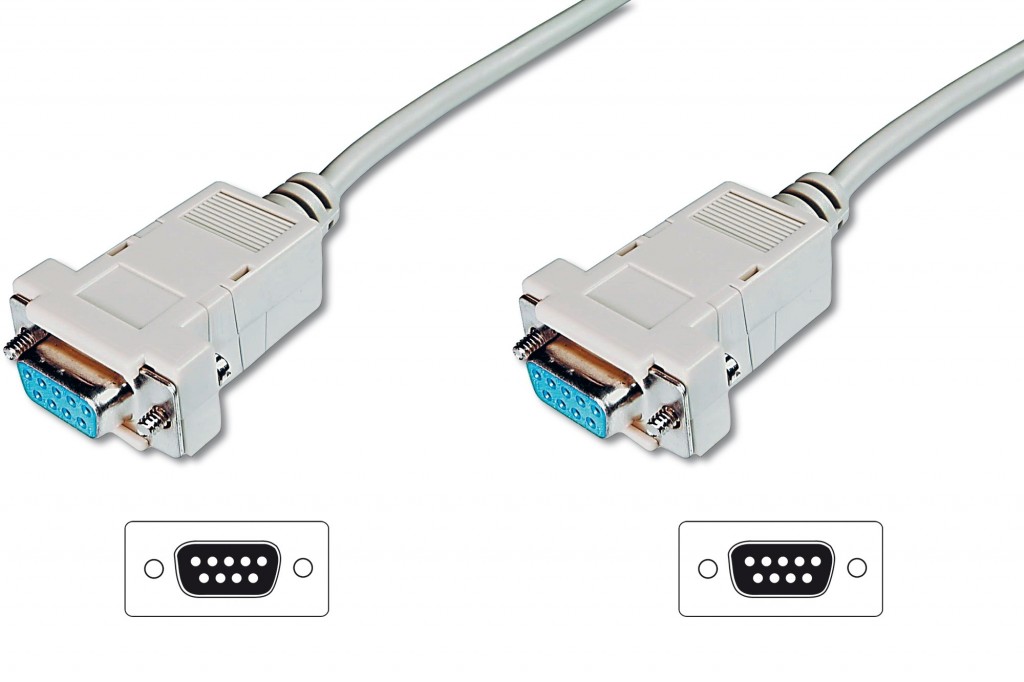 Digitus Modem Bağlantı Kablosu, D-Sub9 Dişi - D-Sub9 Dişi, 1.8 Metre, Vidalı, Bej Renk&Lt;Br&Gt;Digitus Zero-Modem Connection Cable, D-Sub9 F/F, 1.8M, Snap-Hoods, Beige