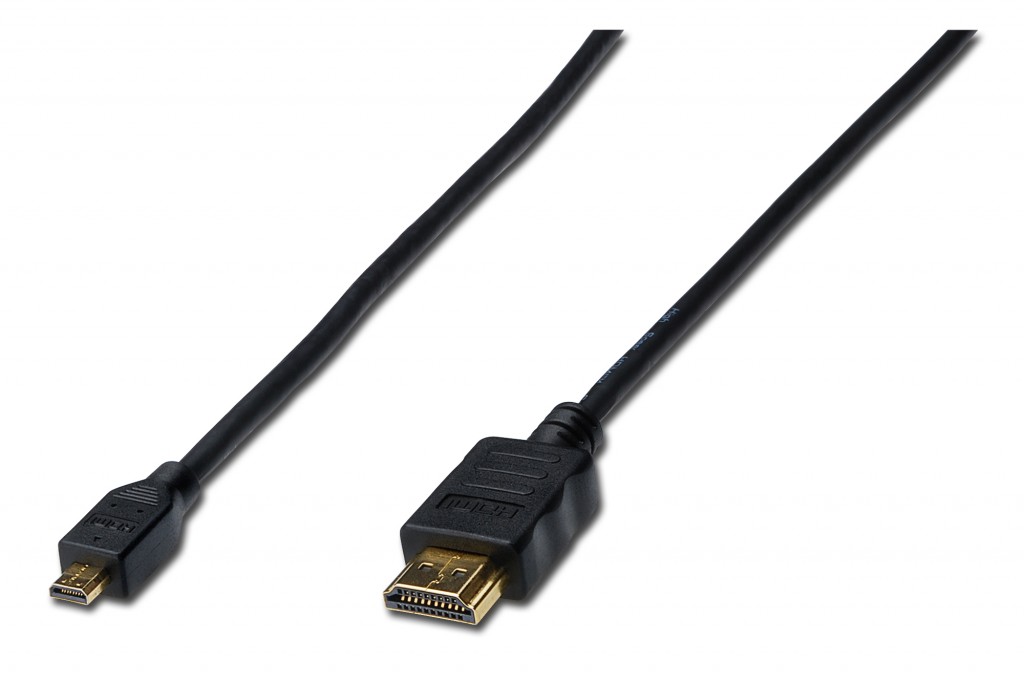 Hdmi High Speed With Ethernet Bağlantı Kablosu (Hdmi 1.4), 2160P, 4K, Hdmi Tip D (Mikro) Erkek - Hdmi Tip A Erkek, 1 Metre, Cu, Awg30, 3X Zırhlı, Ul, Altın Kaplama, Siyah Renk