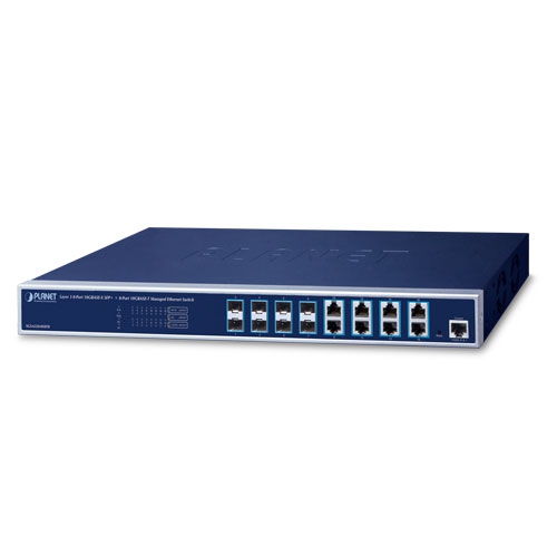 Layer 3 8-Port 10Gbase-X Sfp+ + 8-Port 10Gbase-T Managed Ethernet Switch With 48V Dc Redundant Power