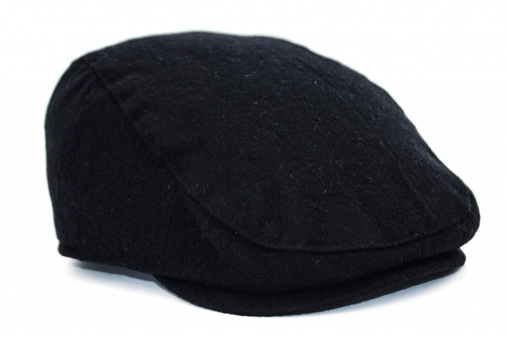 Erkek Şapka Siyah Kışlık Trend Flat Cap Yün Kasket