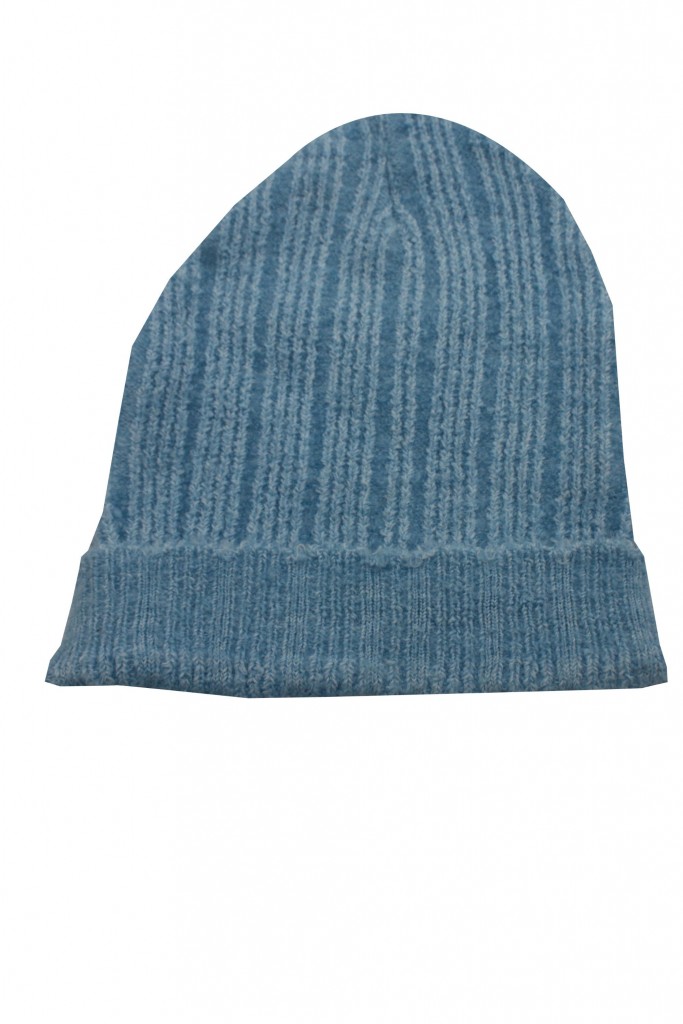 Kışlık Bere Şapka Dokuma Bebek Mavi