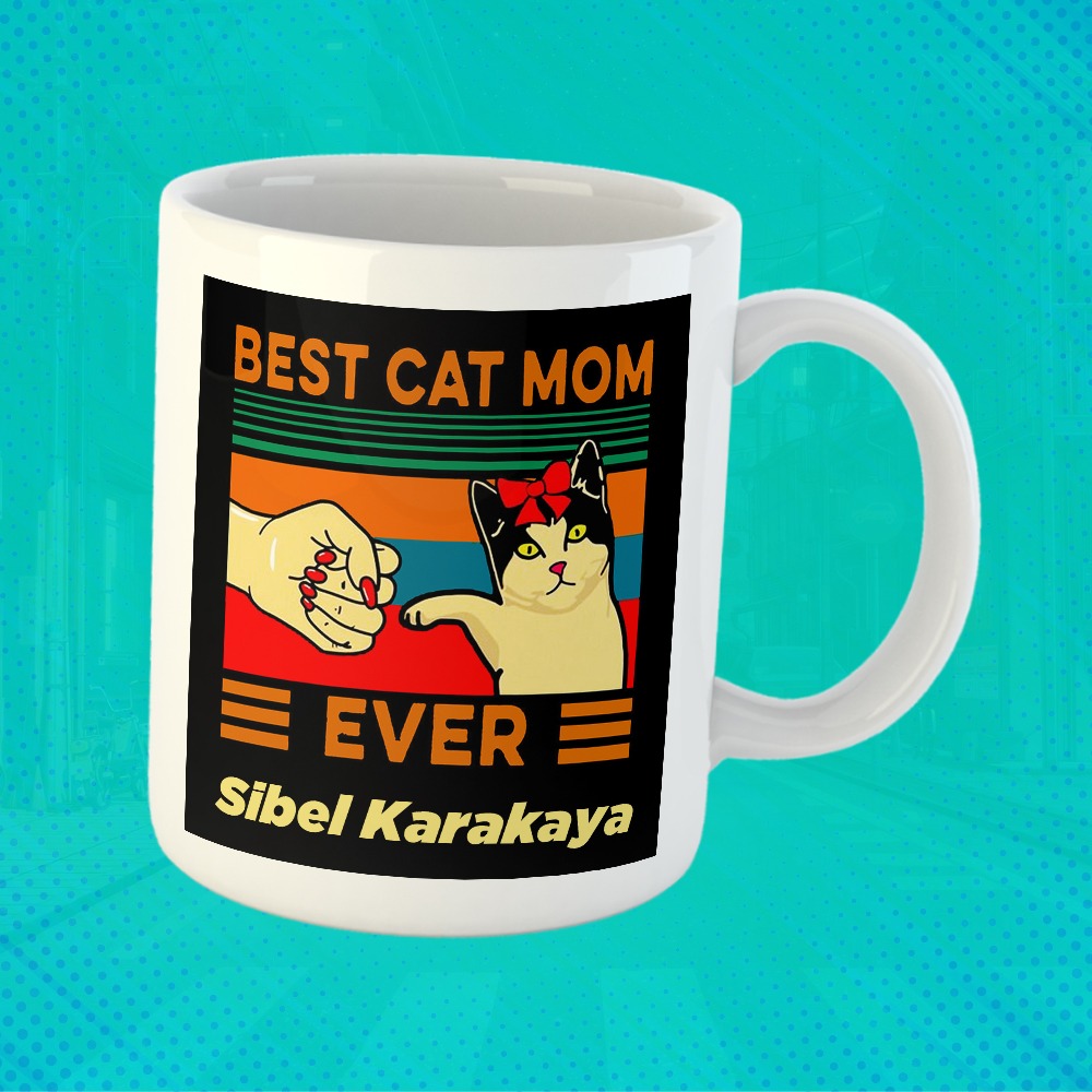 Best Cat Mom Ever Fist Bump Gift Kupa