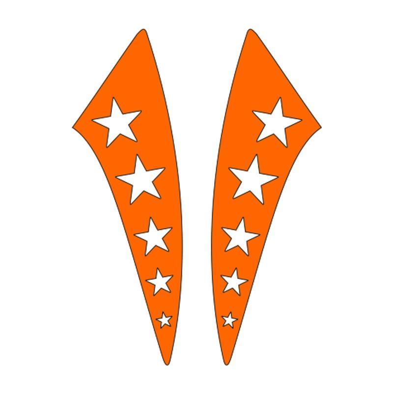 Cg F.turuncu Yıldızlı Çamurluk Yan Sticker