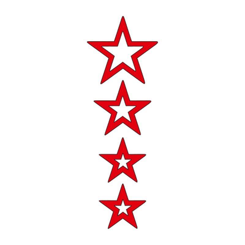 Cg Kırmızı Yıldızlı Çamurluk Üst Sticker