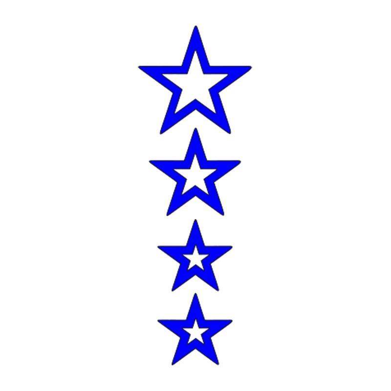 Cg Mavi Yıldızlı Çamurluk Üst Sticker