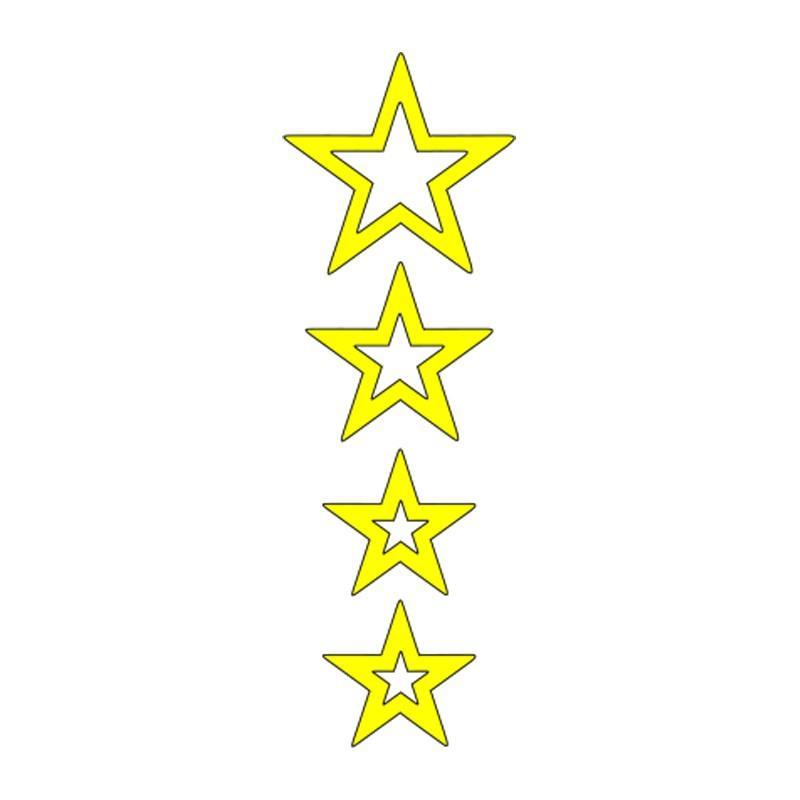 Cg Sarı Yıldızlı Çamurluk Üst Sticker