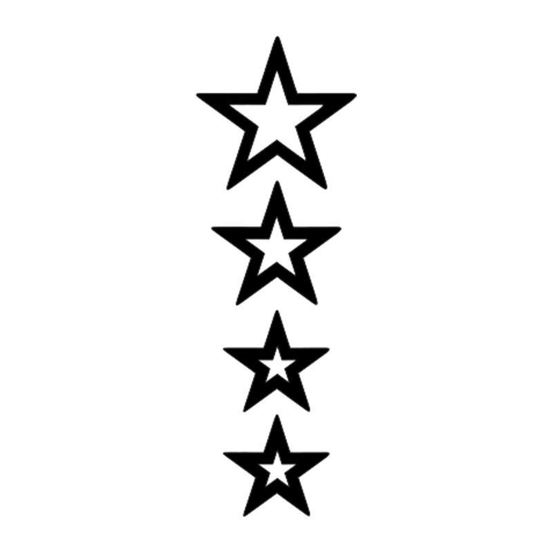 Cg Siyah Yıldızlı Çamurluk Üst Sticker