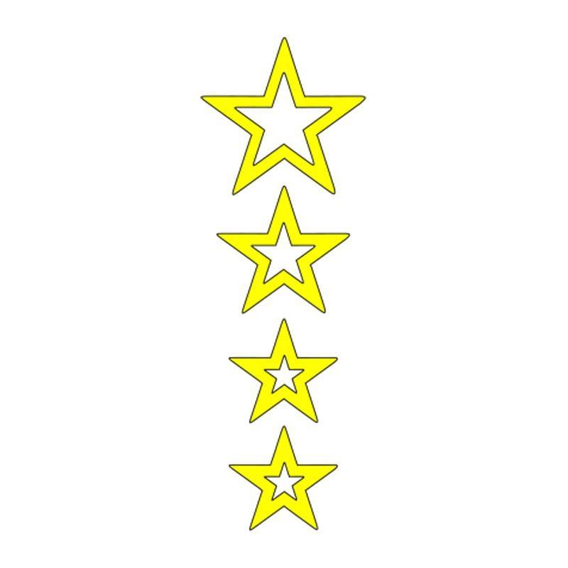 Cg F.sarı Yıldızlı Çamurluk Üst Sticker